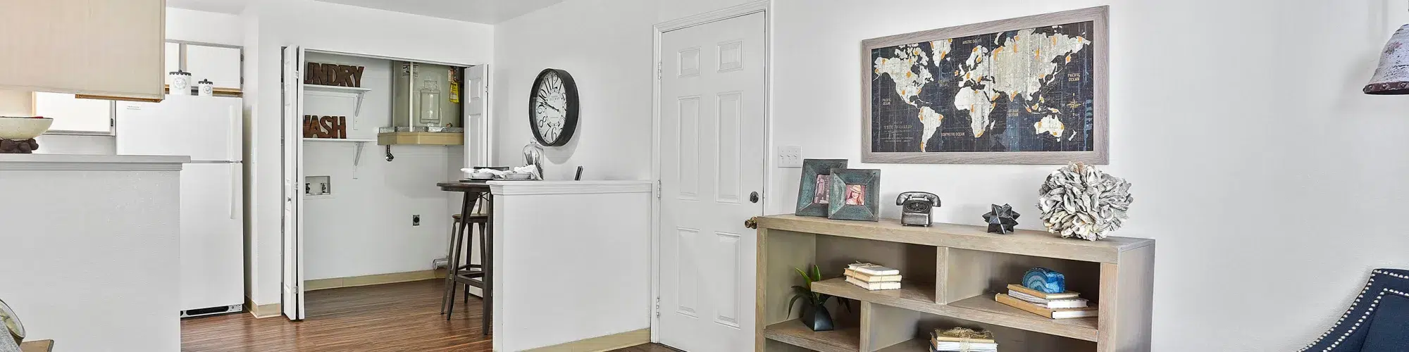 Living Area with Washer and Dryer Hookups